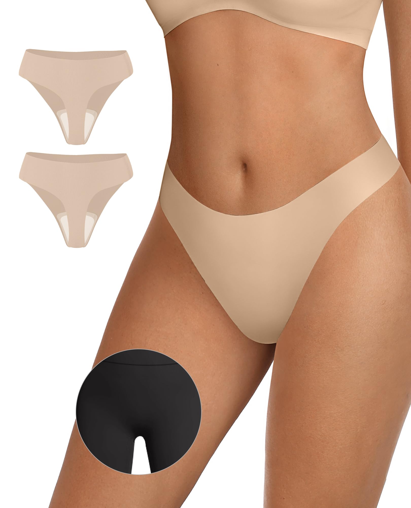OEAK Seamless Thongs for Women Invisible Thongs