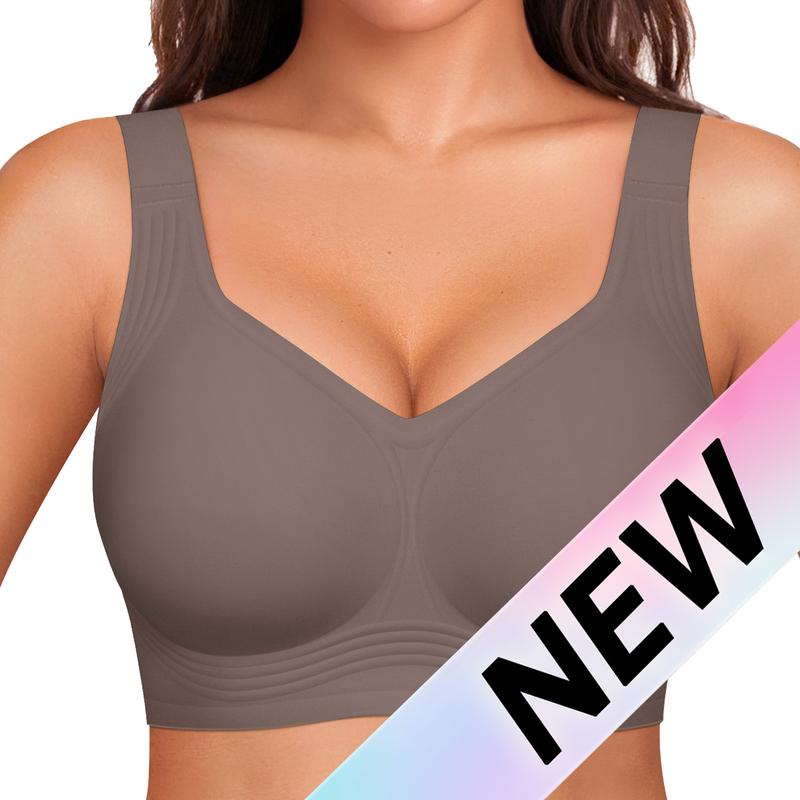 Wirefree Bras for Women Full Coverage No Underwire Everyday Bras Comfortable Wireless Padded Bras