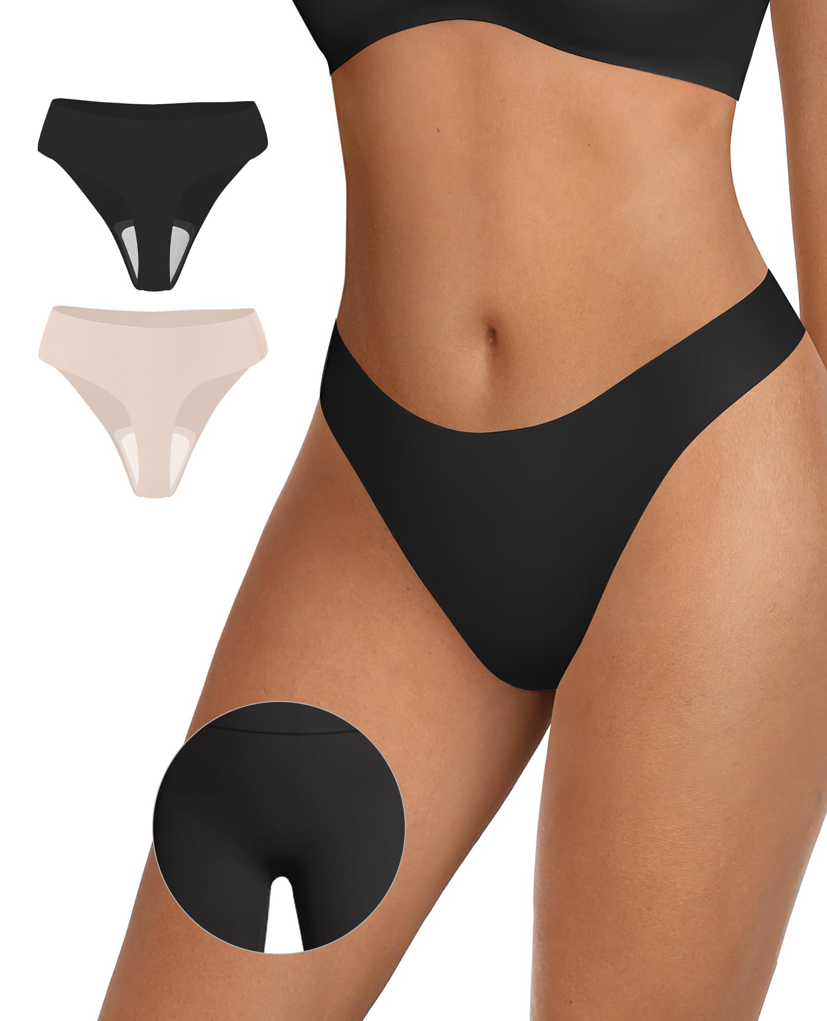 OEAK Seamless Thongs for Women Invisible Thongs